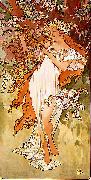 Alfons Mucha Spring oil painting